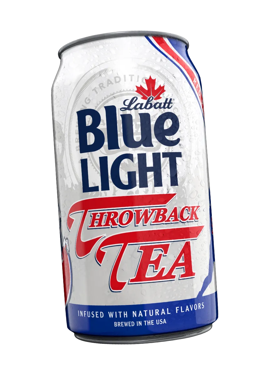 Labatt Blue Light Throwback Tea can.