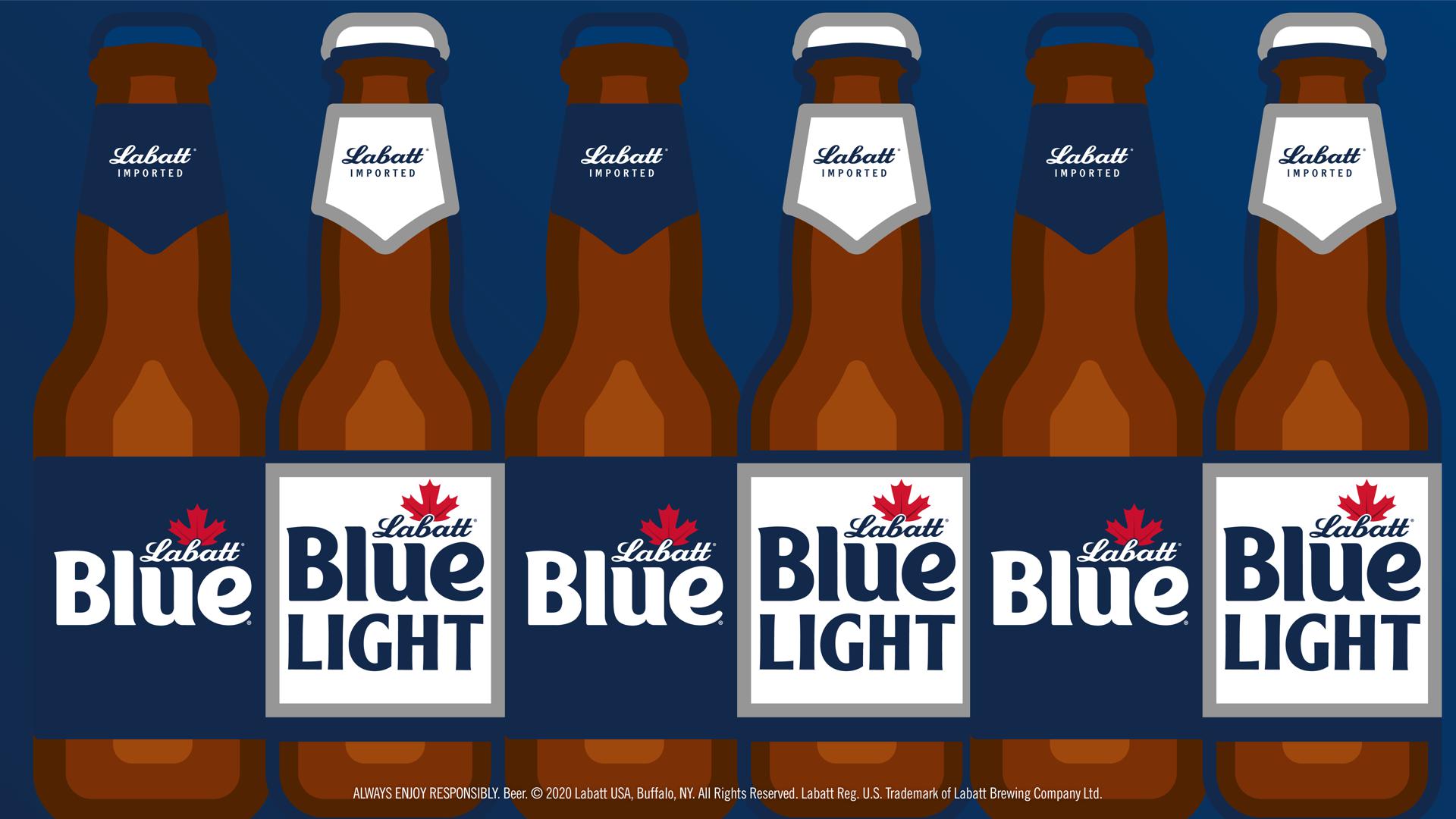 Illustrated Blue and Blue Light Bottle Background